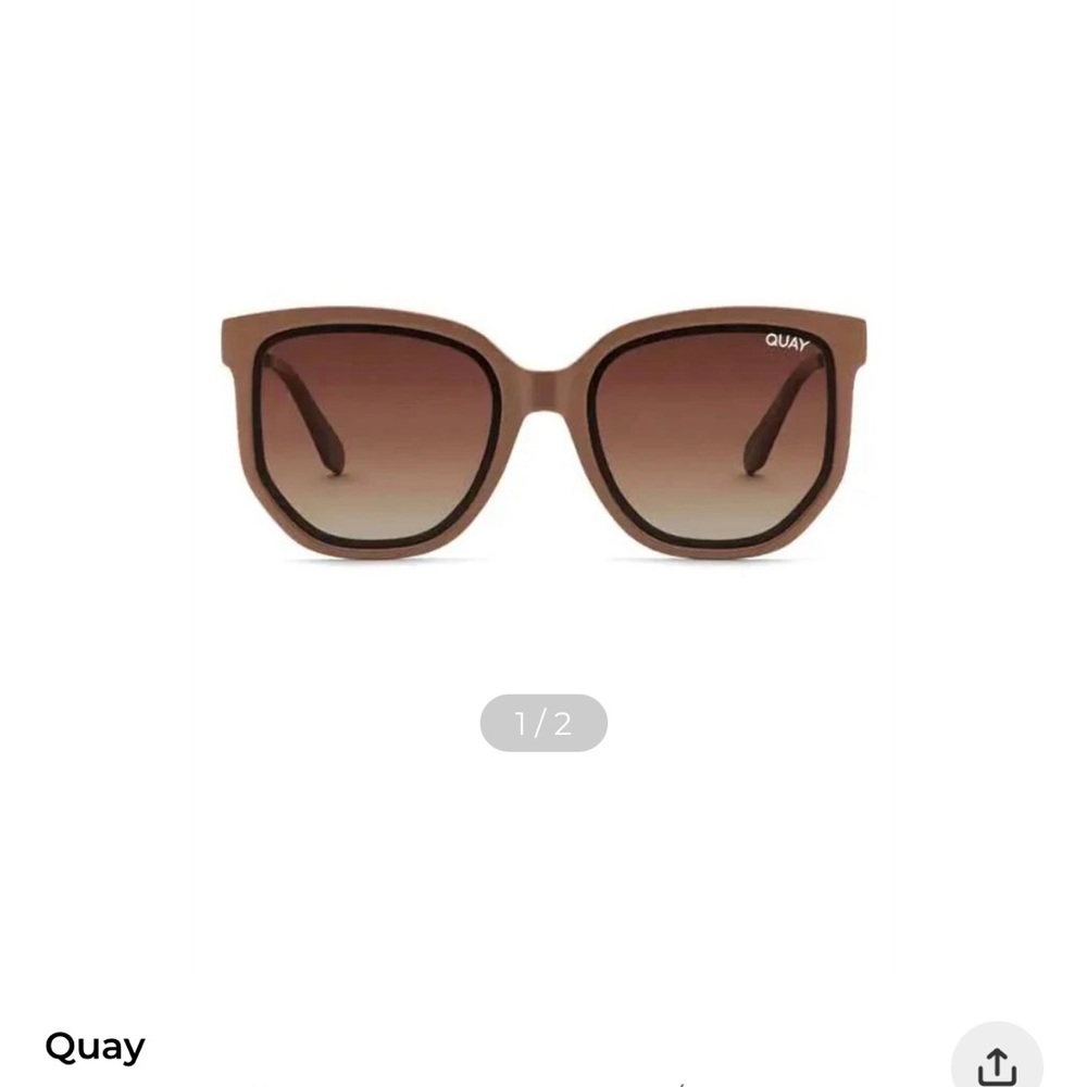Quay Australia Coffee Run Oat/Brown Sunglasses